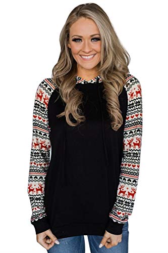 Jersey de Navidad gris y negro para mujer Cover