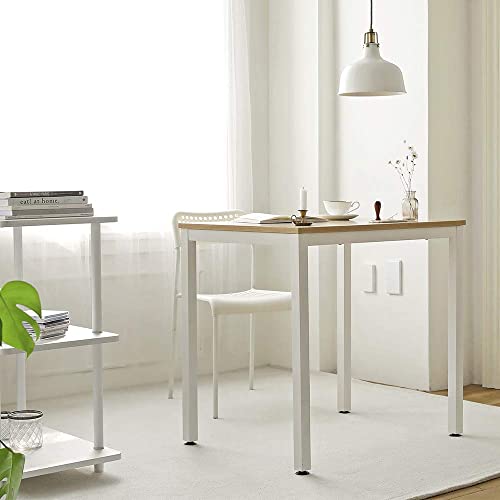 Roomnhome 31.5'' Bistro Table/Bar Table, Solid Metal Frame With Mdf 33'' Height (Indoor Use Recommended) (Table/Brown) #TOP1