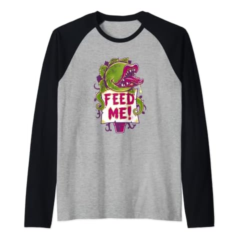 Feed Me - Creepy Cute Audrey Plant - Spooky Horror Musical Raglan Baseball Tee Cover