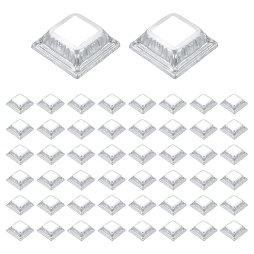 Caches de base de poteau 6,3x6,3 cm en métal pour clôture et terrasse x50