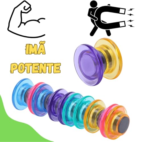 Kit 20 Imãs Coloridos Prendedores Magnéticos Redondo Para Mural Geladeira Fotos Para Pendurar Avisos