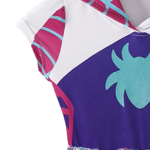 Marvel Spidey & His Amazing Friends Ghost Spider Girls Cosplay Hooded Tulle Dress for Toddler and Big Kids3