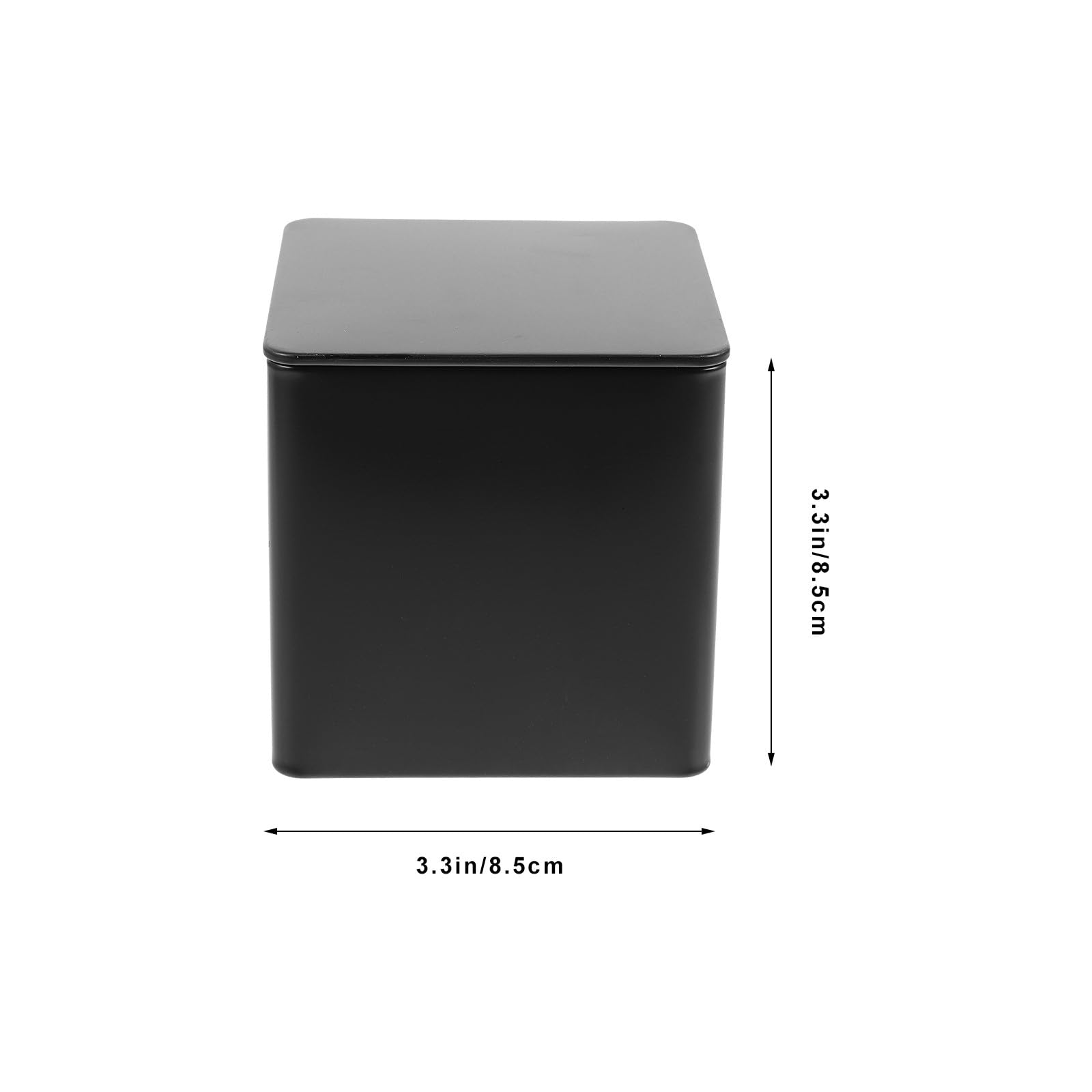 para Almacenamiento de Té y Café Resistentes a Daños, Fáciles de Limpiar Juego de 4 Cajas Pequeñas de Hojalata Negro Ideales para Guardar y Regalar