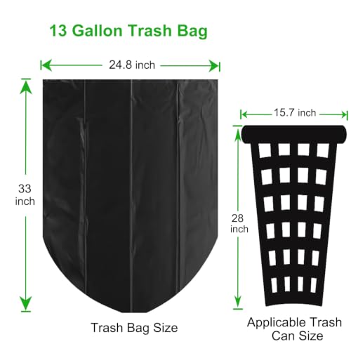 Image of 40PCS 13 Gallon Portable Toilet Bags for Camping, Biodegradable Trash bags - 1.2 Mill Thick Compostable Bag, Camping Poop Bag for Trash Lawn, Leaf Yard