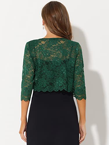 Bolero de encaje floral para vestidos de fiesta de boda Allegra K 4