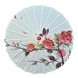 Jinchuan 和傘 踊り傘 コスチューム小物 花柄 番傘 和風 手作り 日傘 コスプレ 子供 大人 撮影道具 長傘 インテリア 直径84cm