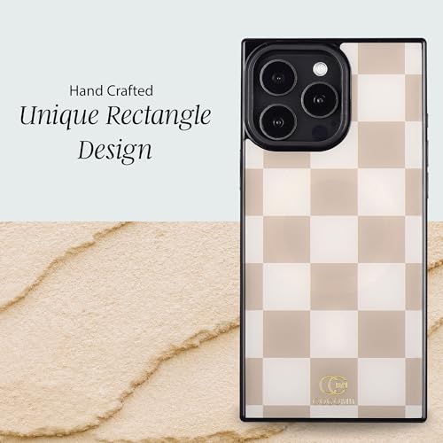 Image of COCOMII Rectangle for iPhone 13 Pro Case, Neutral Checkered