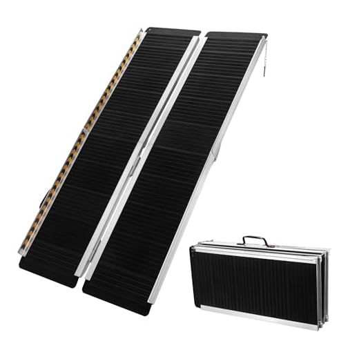 Rollstuhlrampe Rollirampe Laderampe 2x faltbar Alu rutschfeste Oberfläche 274cm 270kg