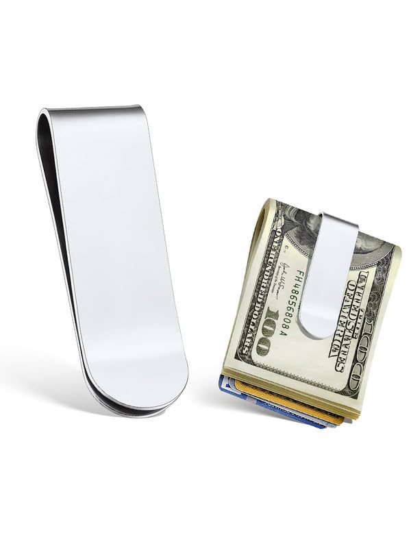 Men Personalized Money Clip, 316L Stainless Steel/Gold Plated/Black, for Father's Day/Xmas Gift-Send Gift Box-image-24