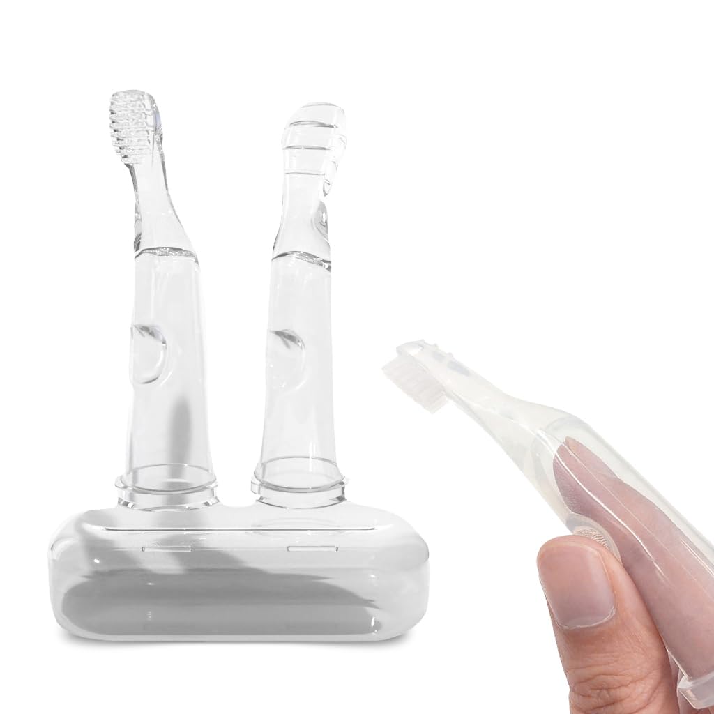 SNOWIE SOFT® Baby Brush Set with Baby Tongue Scraper Gum Massager Food Grade Soft Silicone Silicone Baby Finger Toothbrush for Baby 0-1 Years Old Baby Oral Care Cleaning Set with Box Baby Essentials (B0D5RD7XN9) Amazon Price History, Amazon Price Tracker