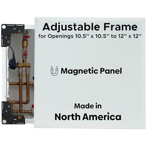 Best 10.5” x 12” Magnetic Wall Access Panel with Adjustable Frame, Flush Universal 20-Gauge Steel Access Door for Drywall/Ceilings, No Flange LEED Compliant Drywall Panel, AMZ-BA-EZMAG