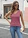 AUTOMET Tank Top Women Summer 2026 Casual Spring V Neck Sleeveless Tee Shirt Basic Trendy Beach Vacation Outfits Clothes Red Grey M