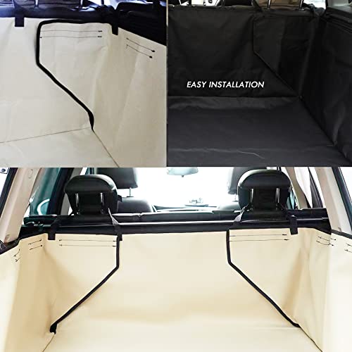 Otcahzch Suv Cargo Liner Dog Seat Covers For Suvs Or Trucks, Waterproof Dogs Car Trunk Cover For Pet Fur & Mud, Washable Backseat Dog Cover For Cars & Suvs (Ivory,51” X 39.5” X 17”) #TOP3