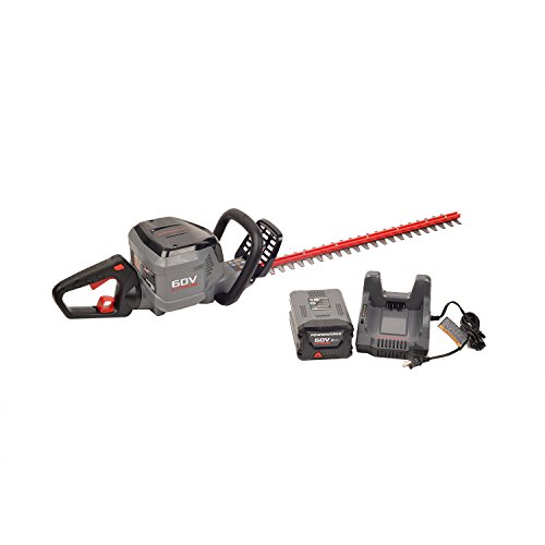 POWERWORKS 60V Cordless Hedge Trimmer Brushless, Battery Operated Hedge Clippers Cordless with 24-Inch Blade, 180Â° Rotating Handle, 2.0Ah Battery & Charger Included