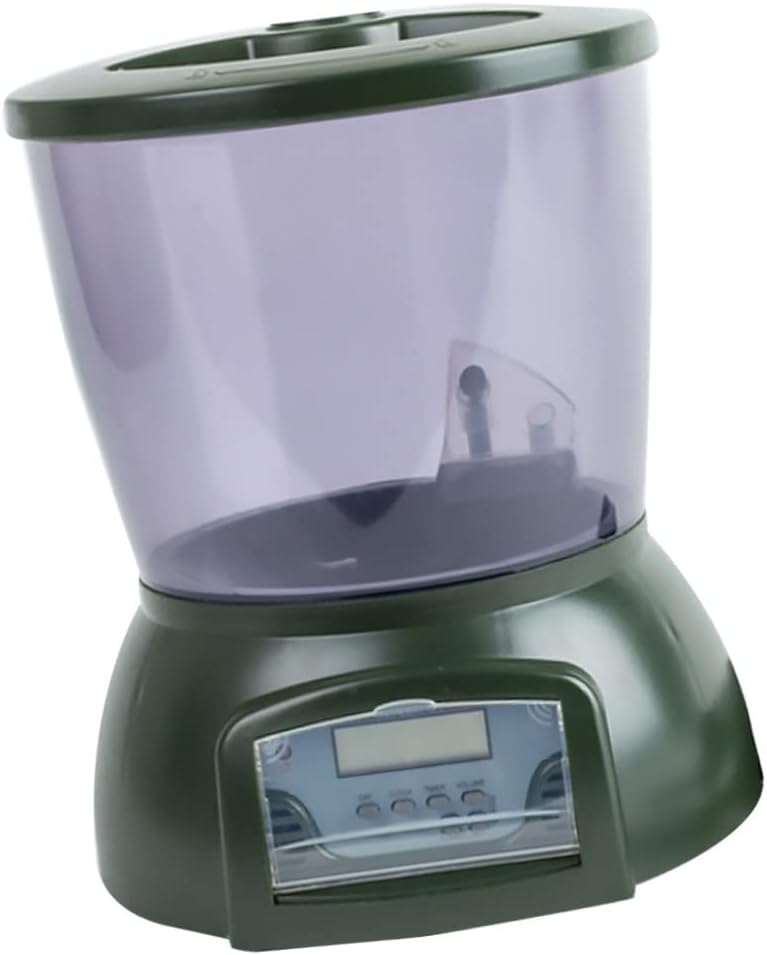 POPETPOP Automatic Fish Feeder LCD Display Timing Ration Device for Fish Tank and and Capacity for Battery Not Included