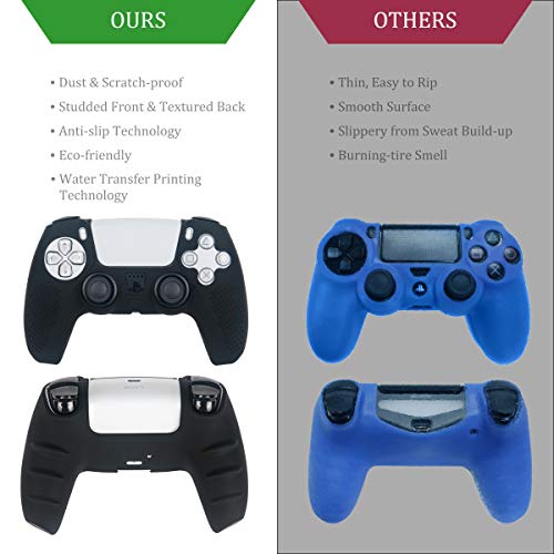 Ps5 Controller Silicone Skins - Anti-Slip Thumb Grip Protector Skin Case Set For Playstation5, Ps5 Digital Edition - 2 Pack Ps5 Controller Covers- 8 X Ps5 Thumb Grips #TOP4