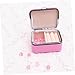 COOLHIYA Portable Mini Jewelry Box Organizer Pink Fashionable Storage Case for Earrings Necklaces Scratch-resistant Container for Travel and Everyday Use