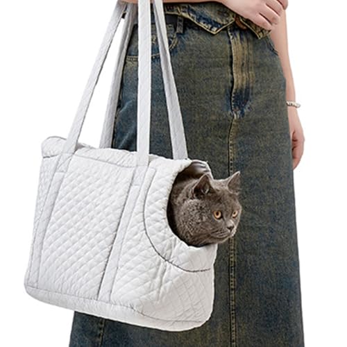 Bolsa para transportín para mascotas | Bolsa para gatos de algodón para bolso para perros pequeños - Transportín de invierno portátil para perros con bolsillo para cachorros gatos