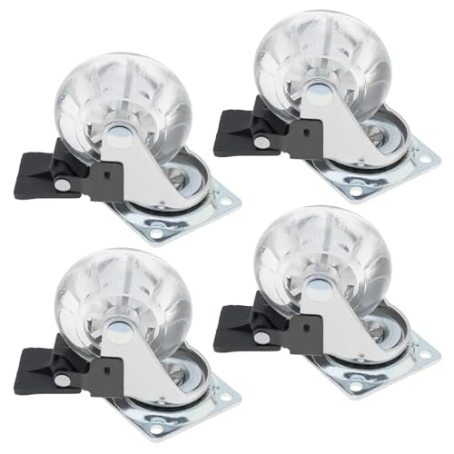 Herramienta con ruedas modulares pack de 4 unidades de cristal transparente universal 3