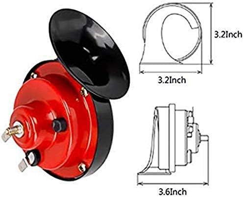 Miniatura 5 de Bocina de automóvil de 300 db Paquete de 2 unidadesBocina doble impermeable de 12 V utilizada para camiones trenes y barcos caracoles eléctricos