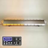 CFLMYYXGS 12V-24V 55' Inch Amber-White Lights 104 LED Wrecker Beacon Flashing Recovery Lights Strobe Light Warning Light bar Emergency LED Light bar