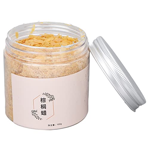 Cera de carnaúba, cera de palma segura 100g para laboratório de cosméticos em casa