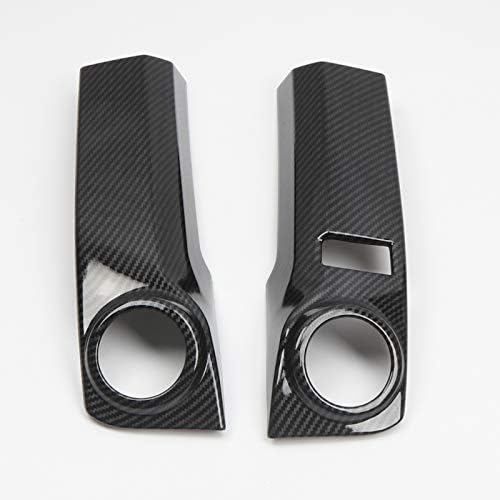for Toyota 4Runner 2014-2021 LHD Carbon Fiber Black Central Console Strip Cover Trim 2pcs Car Accessories