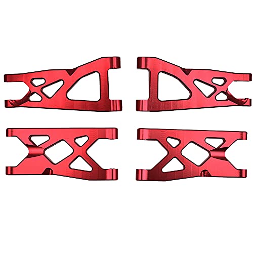 Globact Aluminum Front & Rear Suspension Arms Set For 1/10 Arrma Granite 4X4/Senton/Rc Short Course Truck Upgrade Parts Replacement Of Ar330443 Ar330516 Option Parts(Red) #TOP10