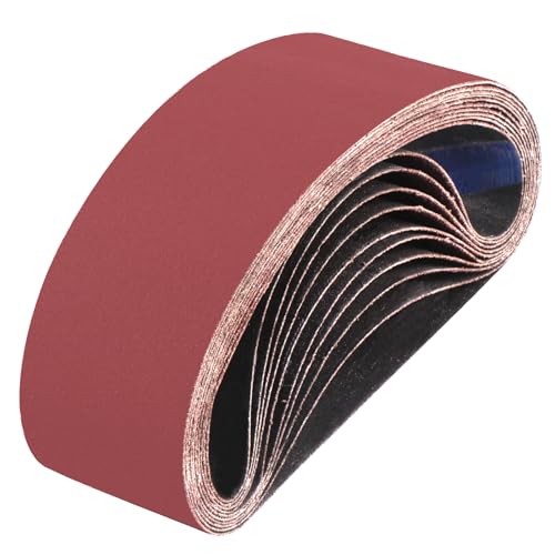 BODHTAT エンドレスベルト 75mmx533mm サンディングベルト #400番 8個 サンダー替研削ベルト 木工DIY 作業ベルト,錆落とし、研磨 バリ取りなどで使用