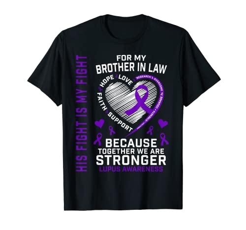 Purple His Fight Cuñado Law Productos de concienciación sobre el lupus Camiseta