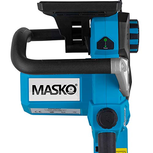 MASKO® Elektro Kettensäge 2800 Watt 46cm Schnittlänge Oregon Kette und Qualitätsschwert, mit automatischer Kettenschmierung Elektrische Motorsäge Überlastungsschutz inkl. Schutzhülle Schwarz/Blau - 7
