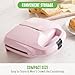 GreenLife Pro Electric Panini Press Grill and Sandwich Maker, Healthy Ceramic Nonstick Plates,Easy Indicator Light, PFAS-Free, Pink