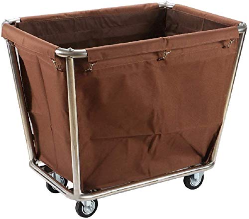 Ruchome Wózki, Koszyk Służący Gospodarstw Domowych Heavy Duty Pranie Hamper Sorter Cart Na Kołach Do Szpitala Stomatologicznego, Klinika Piękna, Pokój Hotelowy - Łożyskowanie 200 Kg/Brown/90*