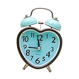 Horloge de table : le dispositif à cloche peut vous apporter une sensation agréable grâce à son design créatif en forme de cœur, ses horloges numériques