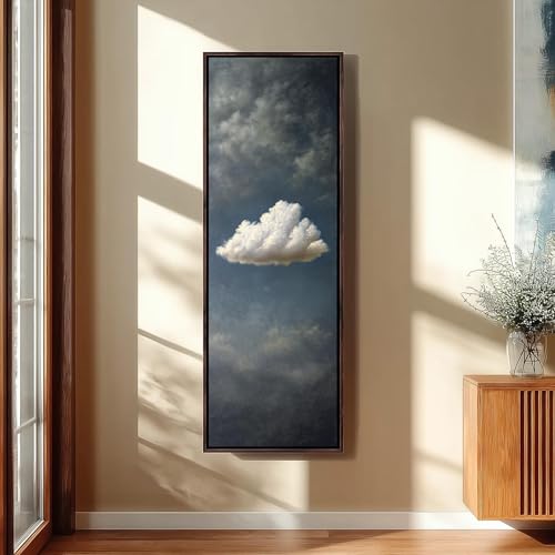Impression de paysage nuageux mélancolique pour habiller un mur vide et étroit