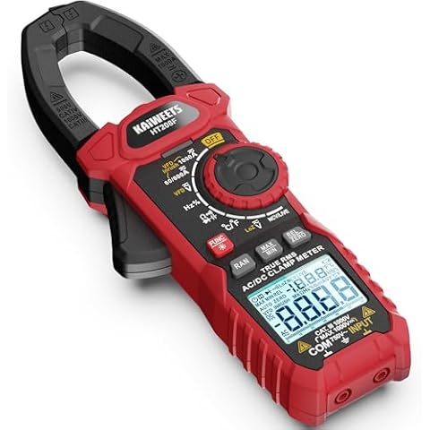 KAIWEETS Inrush Digital Clamp Meter 1000A with Backlit; Multimeter TRMS 6000 Counts, Amp Voltage Tester with VFD, LOZ Mode; Measures AC/DC Current Voltage Temperature Resistance NCV - Upgraded Screen Cover