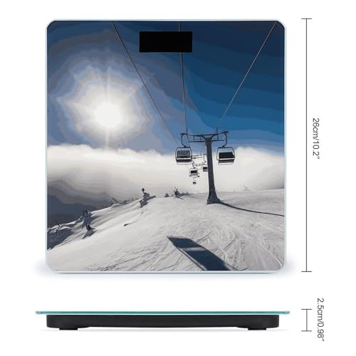Báscula digital de vidrio templado Ski Lift at Sunshine miniatura 2