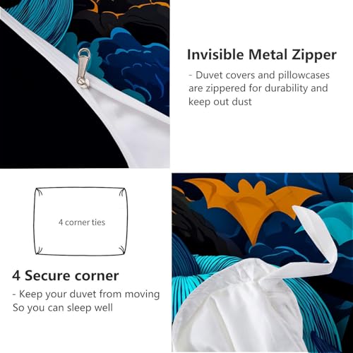 Housse de couette 140x200cm Halloween microfibre infroissable lit 2 personnes - 6