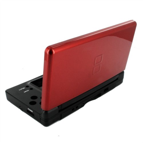 eForBuddy Full Replacement Housing Case with Screws for Nintendo DS Lite, Black, Red