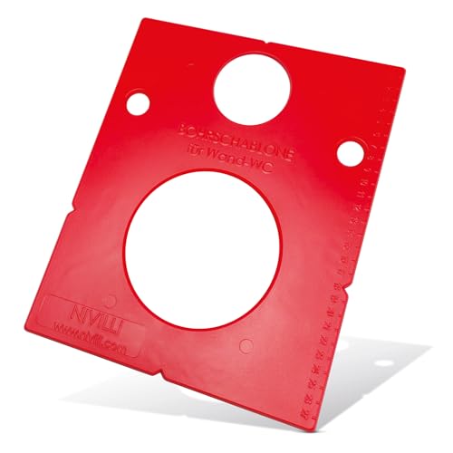 NIVILLI SCHABLONY Bohr- & Anzeichenschablone passend für GEBERIT WC- / Toilettenanschlüsse – Präzise & universell einsetzbar – Zeitersparend & robust – Ideal für Heimwerker & Profis