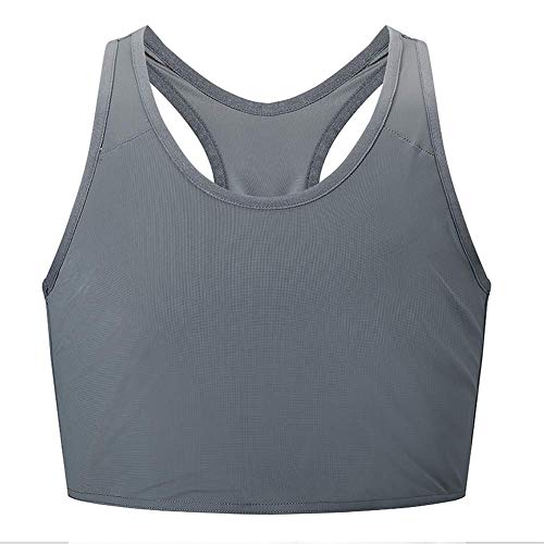 Idtswch Brustbinder für Transgender Brustbinder Half Ftm Binder Brust Kompressions-BH, Grau 167, Mittel