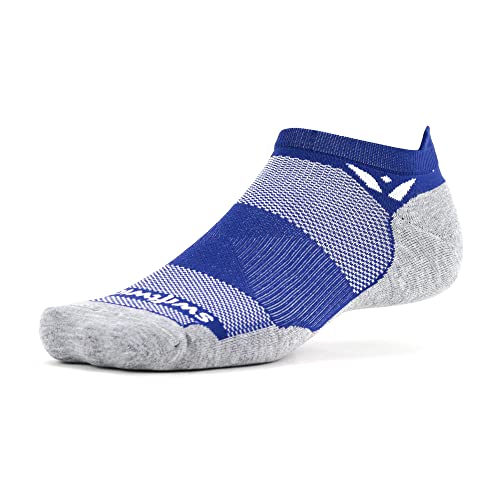 Swiftwick – MAXUS ZERO Golf & Running Socks, Maximum Cushion, Mens & Womens, Midnight Blue, Large