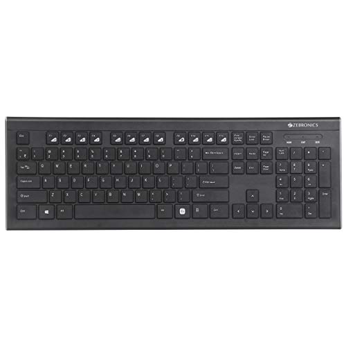 Image of ZEBRONICS Zeb-DLK01 USB Multimedia Keyboard with 104 UV Coated Keys, Rupee Key, 12 Hot Keys