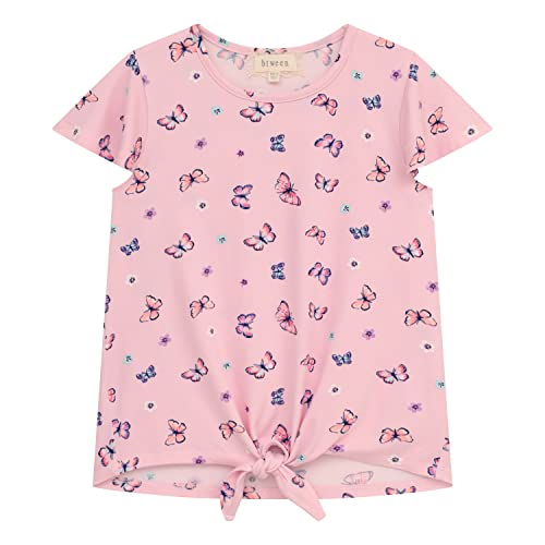 BTween Girls 4 Piece Fashion Tops, Short Sleeve T-Shirt, Casual Daily Shirt for Kids Assorted Colors2