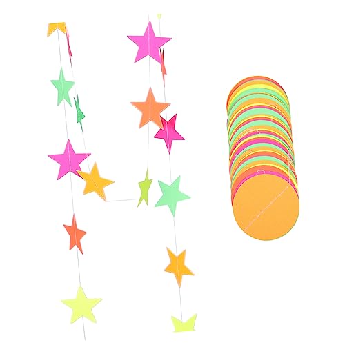 Cabilock 2pcs Festival Hanging Banner Banners Neon Wedding Decorations Wedding Garland Party Garland Decorations Fluorescent Tape Wedding Party Decorations Paper Garland Paper Streamer