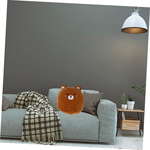 Coussin de couchage marron au design adorable en coton doux et durable