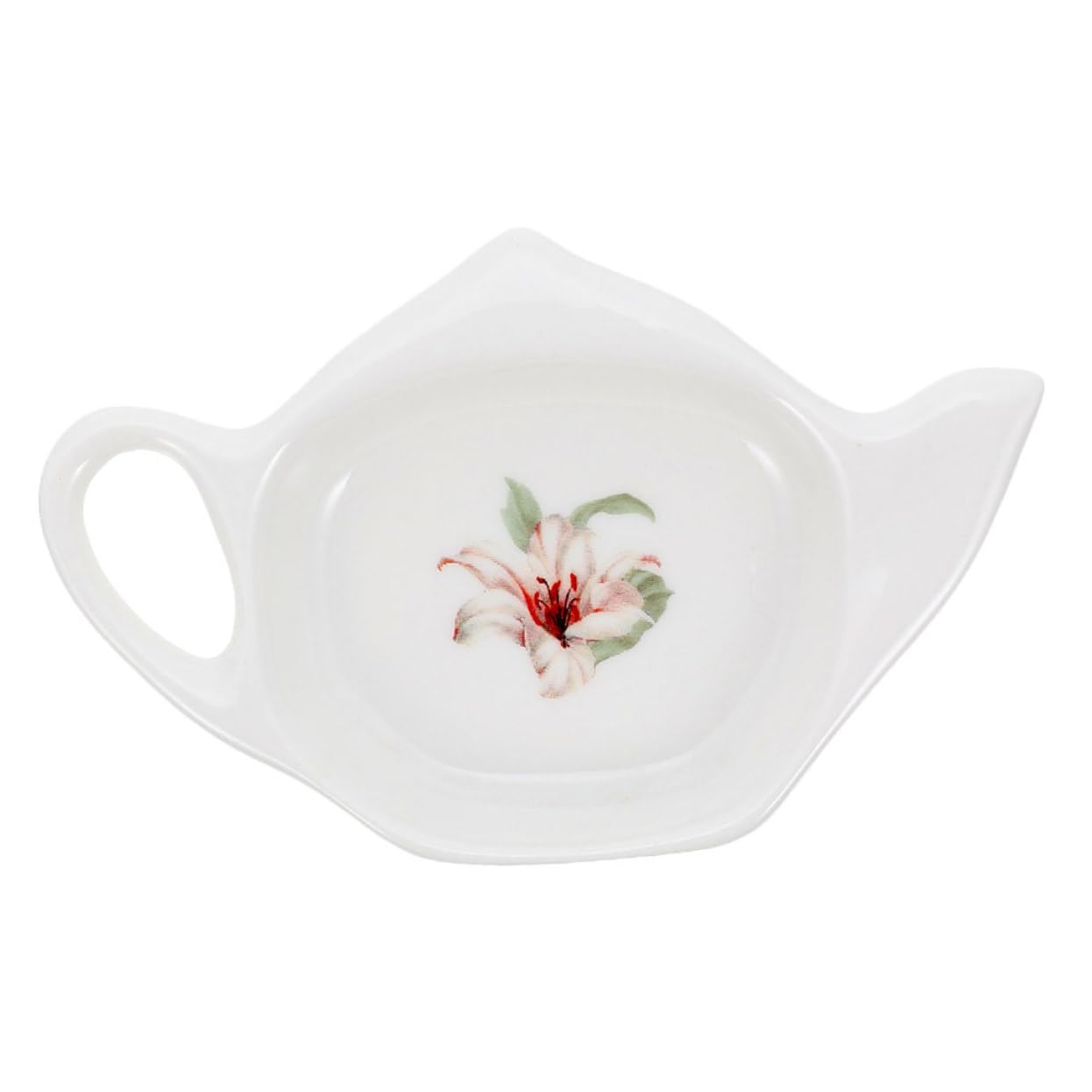 LABRIMP Teapot Shaped Tea Bag Holder Coaster Tray Fine Ceramic Tea Bag Saucers for Vintage Home Decor Present for Tea Lovers Lightweight Design