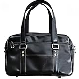 [Ziuuihu] スクールバッグ 日本のカレッジスタイルの多用途シンプルな制服JKロリータソフトガールバッグ PU 大容量通勤ハンドショルダーメッセンジャーバッグ (ブラック) [並行輸入品]