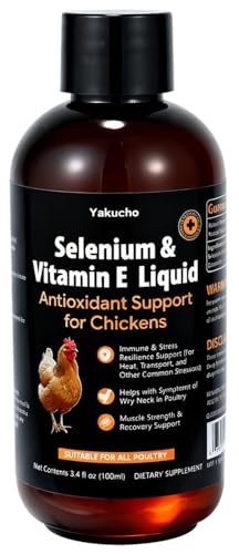 E and S Poultry Vitality Formula | Selenium for Chickens and All Poultry | Nutrient Support Liquid for Energy Balance and Mobility | Feed Mix Additive for Healthy Growth