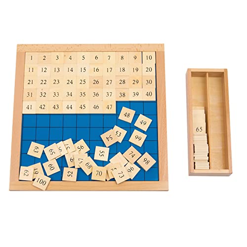 Montessori Hundred Board Counting Numbers 1-100 Math Toy